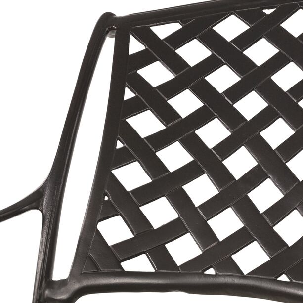 Schwarzer Stapelstuhl aus Aluminium im Landhaus-Stil - Kings Sit