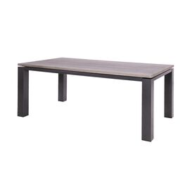 Anthrazit Esstisch mit Tischplatte in Holzoptik - 180cm -...