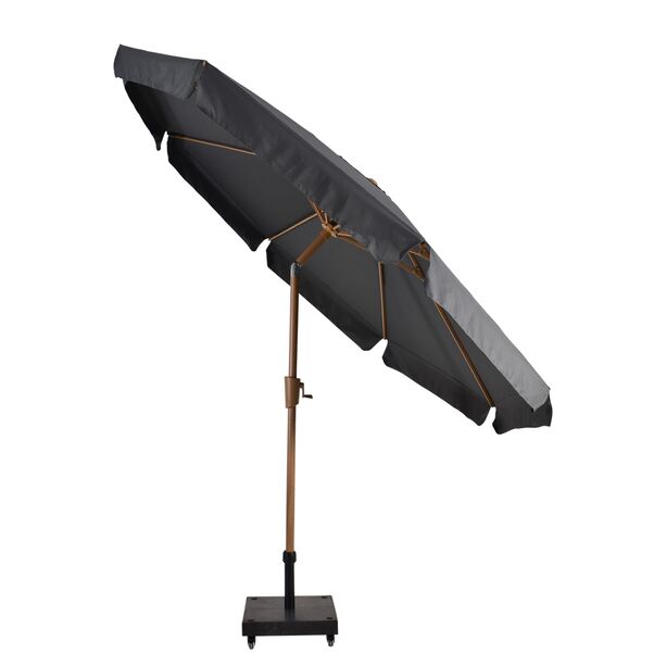 Runder 300cm Sonnenschirm mit Volant und Federsystem - kippbar - Libera