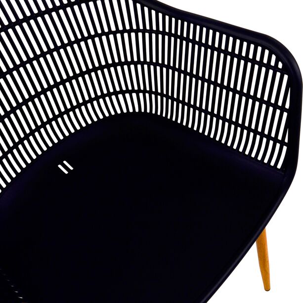 Moderner Outdoor Stuhl aus Polypropylen mit Stahlbeinen - Novilio