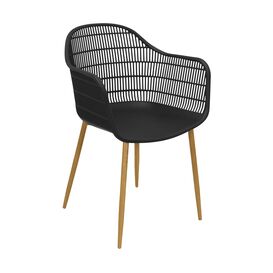 Moderner Outdoor Stuhl aus Polypropylen mit Stahlbeinen -...