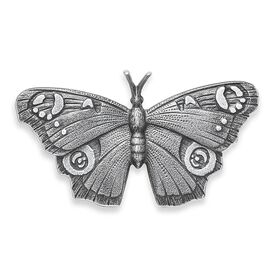 Wetterbest�ndige Wanddekoration - Tagpfauenauge aus Aluminium - Schmetterling Adelia / Aluminium grau / 5,5x9,5x1cm (HxBxT)