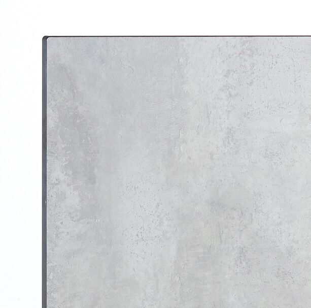 Anthrazit Alu Klapptisch mit HPL-Platte in Cement-Optik - 80x80cm - Osarana