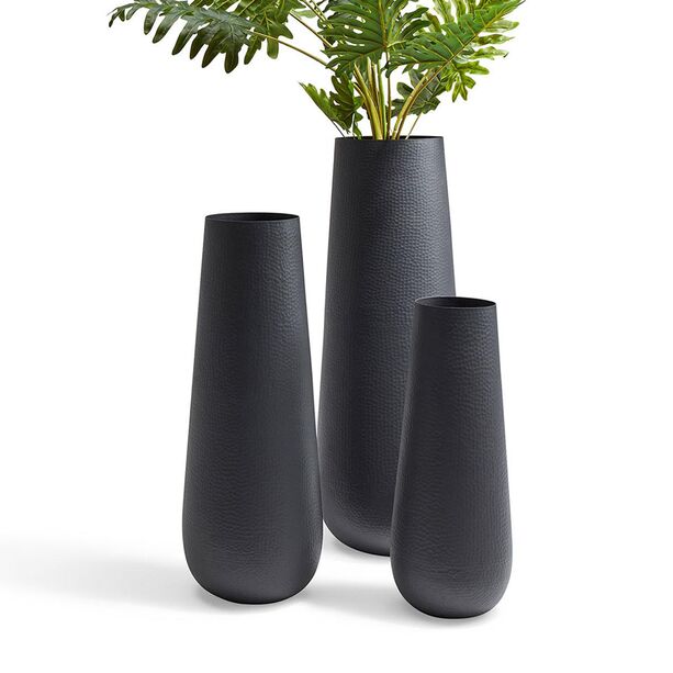 Runde Aluminium Outdoor Vase in Anthrazit matt - Louis Anthrazit