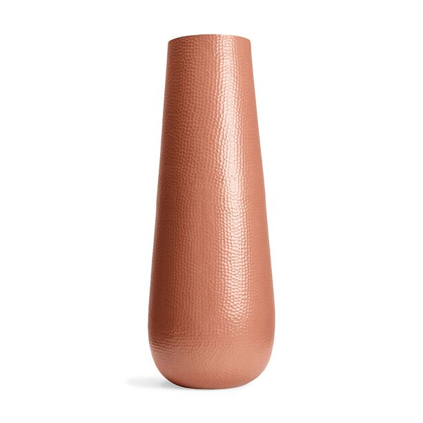 Elegante Terrakotta Gartenvase rund aus Aluminium - Louis Orange