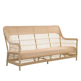 Braunes Outdoor Sofa fr drei Personen aus Aluminium und...