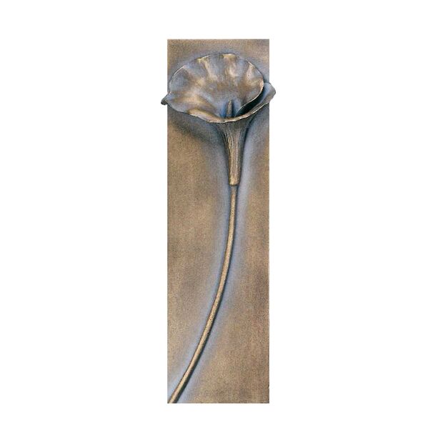 Outdoor Bronze Wandrelief mit Calla-Motiv - Callora