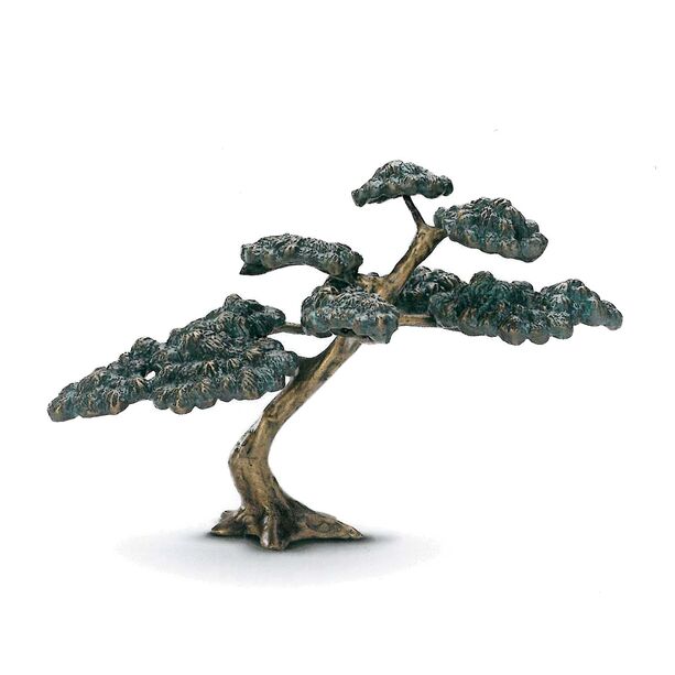 Kleiner Bonsai fr den Garten aus Bronze mit grnen Blttern - Bonai