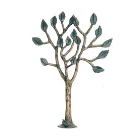 Freistehender Bronzebaum fr den Garten mit grn - Pelera