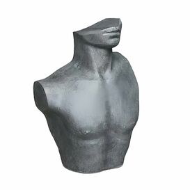 Mnnlicher Torso aus Polystone in Zement Optik antik -...