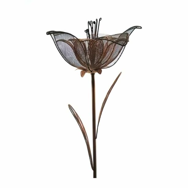 Gartenstecker Blume 3D aus Rost Metall - Esther