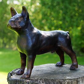 Stehende Bulldogge aus Bronze in Lebensgre fr den...