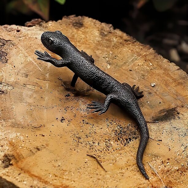Kleiner Bronze Salamander luft - Braune Deko Tierfigur - Salamander Tan