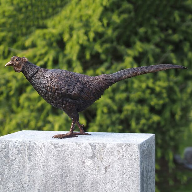 Lebensgroer Fasan luft - Vogelskulptur aus Bronze fr den Garten - Fasan Thean