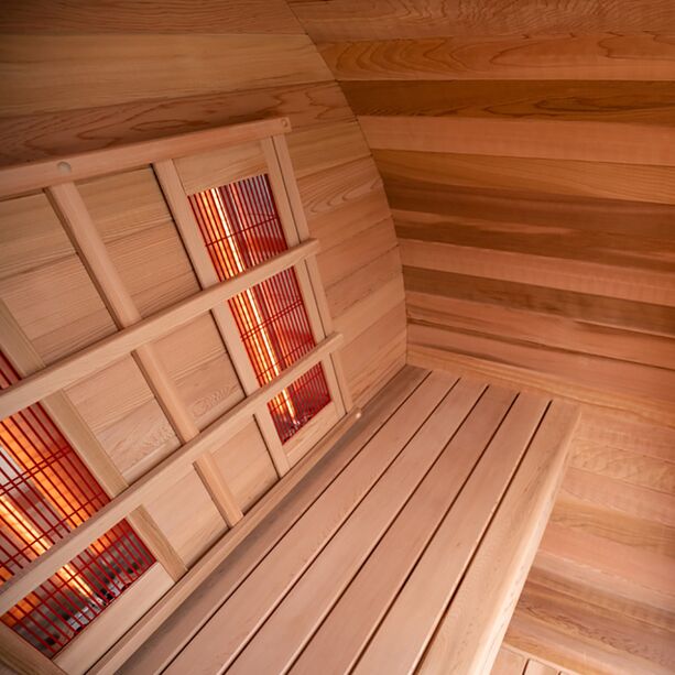 Infrarot Saunafass aus Holz für den Garten - 3 Personen - Xhemile