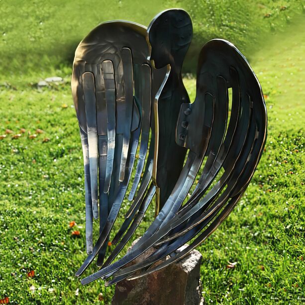 Moderne Engel Gartenfigur aus Schmiedebronze - Eramo
