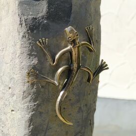 Garten Tierfigur Eidechse aus Schmiedebronze - dla