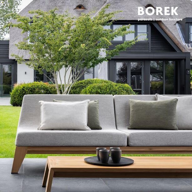 Langer Garten Loungetisch aus Teakholz von Borek - Hybrid Kaffeetisch