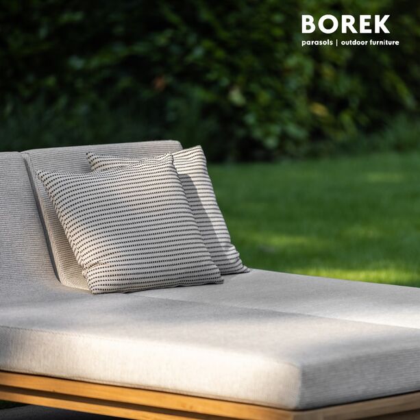 Hochwertiges Outdoor Tagesbett von Borek aus Teak mit Polstern - Hybrid Tagesbett