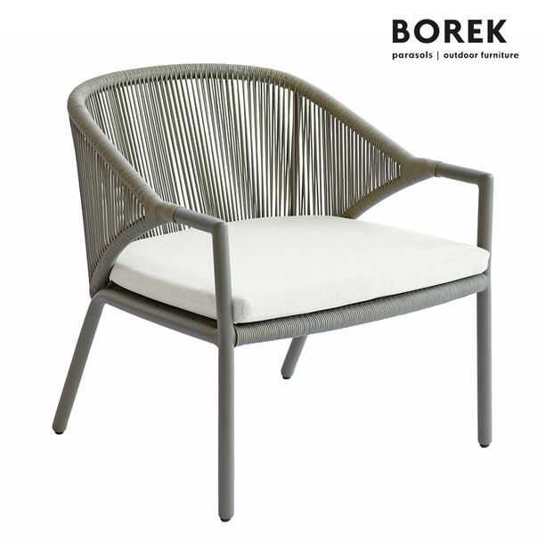 Eleganter Loungesessel mit Kissen fr den Garten aus Aluminium - Borek - Madeira Loungesessel