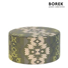 Runder Sitzhocker fr den Garten mit Muster - Borek -...