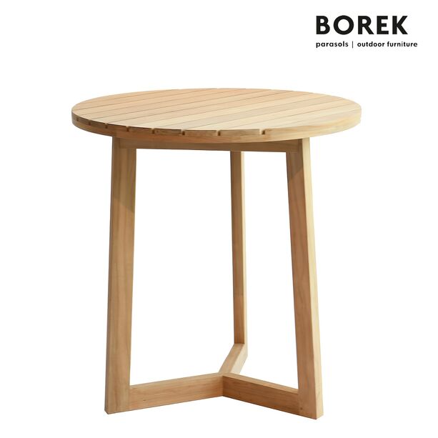 Hoher Teak Holztisch von Borek fr den Garten - rund - Limone Gartentisch