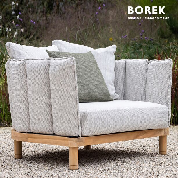 Borek Garten Loungesessel inklusive  Sitz- und Dekokissen - verschiedene Farben - Softline Loungechair