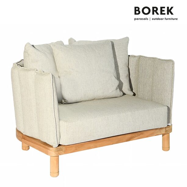 Borek Garten Loungesessel inklusive  Sitz- und Dekokissen - verschiedene Farben - Softline Loungechair