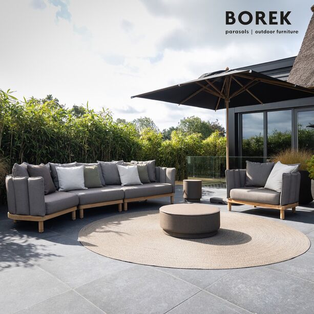 Eleganter Outdoor Hocker für Garten und Terrasse von Borek - rund - Cusano Hocker