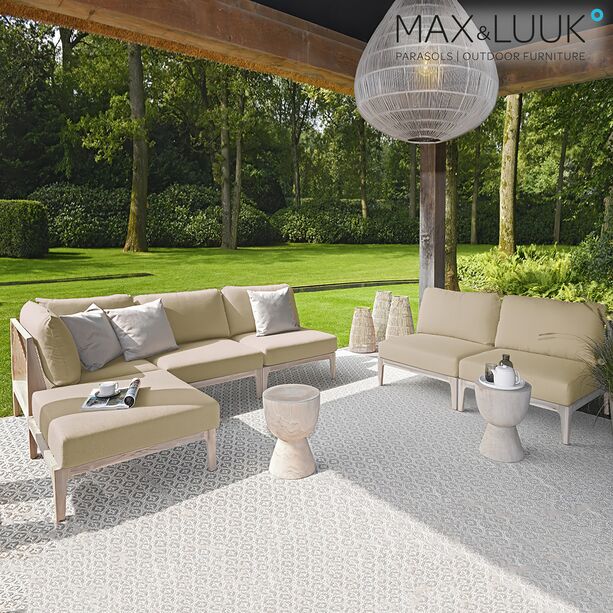 Hängelaterne für den Garten von Max & Luuk - Aluminium und Outdoor Geflecht - Wes Lampe