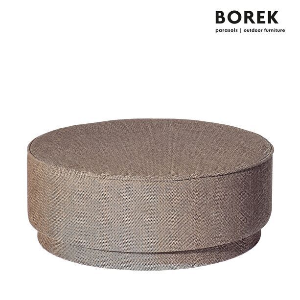 Eleganter Outdoor Hocker fr Garten und Terrasse von Borek - rund - Cusano Hocker / Braun / 32x80cm (HxDm)