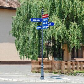 Historischer Wegweiser aus Gusseisen fr Kommunen -...