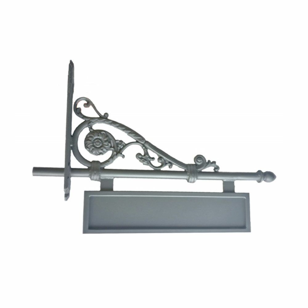 Hinweisschild aus Gusseisen mit floralen Ornamenten - Wandmontage - Sigridur