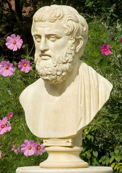 Aristoteles - Gartenbste aus Stein