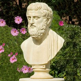 Aristoteles - Gartenbste aus Stein