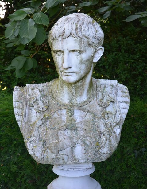 Rmische Bste aus Stein - Caesar Augustus