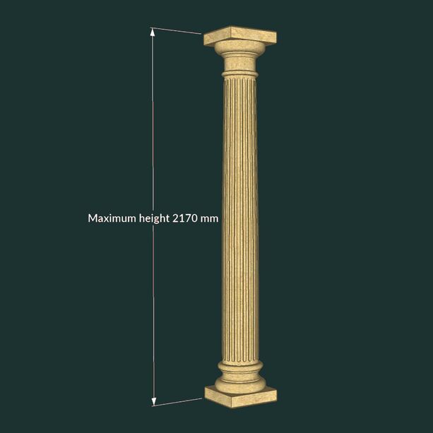 Runde Steinsule mit geriffelter Oberflche - dorisch - Warrington Fluted