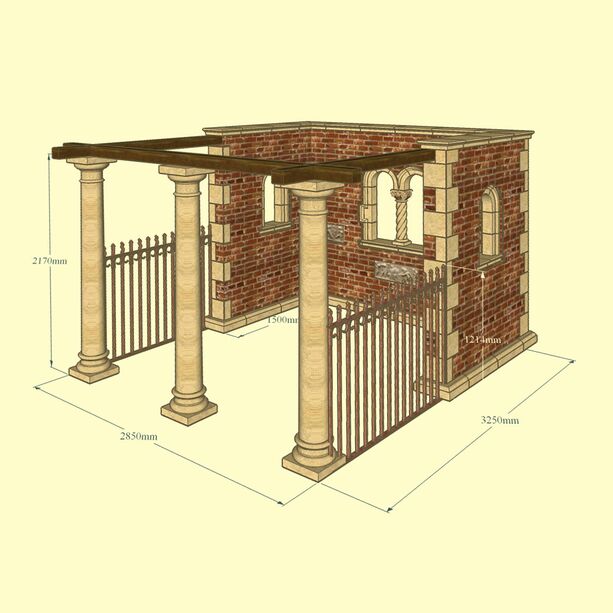 Groer Ruinen Pavillon mit dorischen Sulen - Coronwood Pavillon