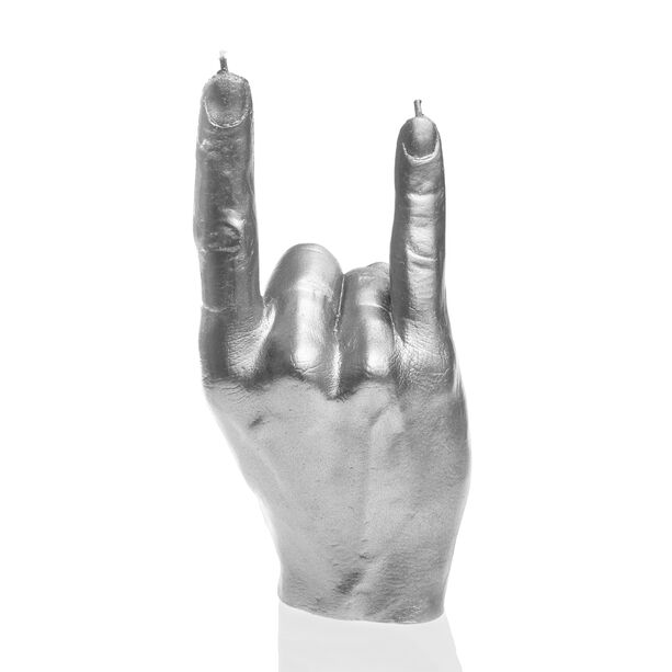 Vegane Hand Kerze lebensgro & detailliert im Rock Style - Rock Hand