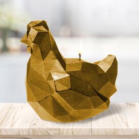 Huhn Vogelfigur als vegane Kerze - modernes Design - Warlia