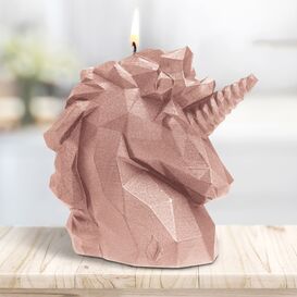 Pferdekopf Figur im modernen Design - Einhorn Kerze vegan...