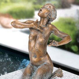 Limitierte Bronze Teichfigur - Singende Meerjungfrau -...