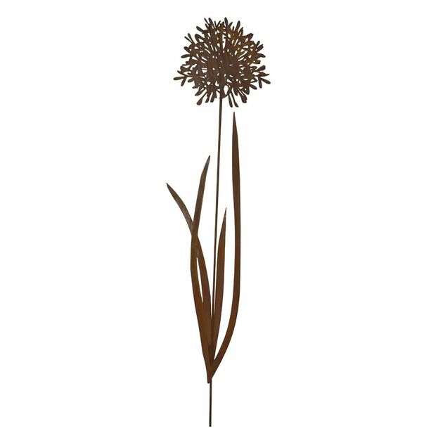 Hohe Schmucklilie als Rostfigur fr den Garten - Agapanthus
