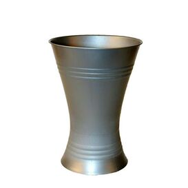 Runde Kunststoff Garten Vase in Grau - 35cm hoch - Runello