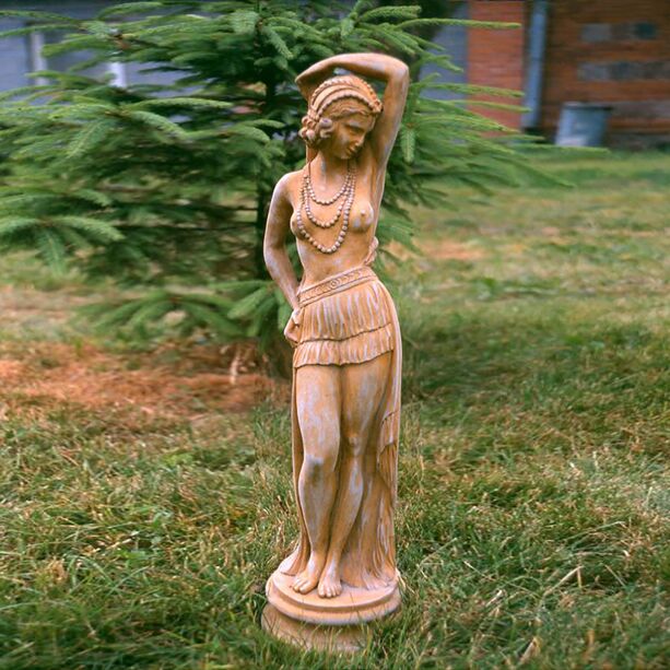 Elegante Frauen Skulptur fr den Garten - Tnzerin aus Steinguss - Ginevra