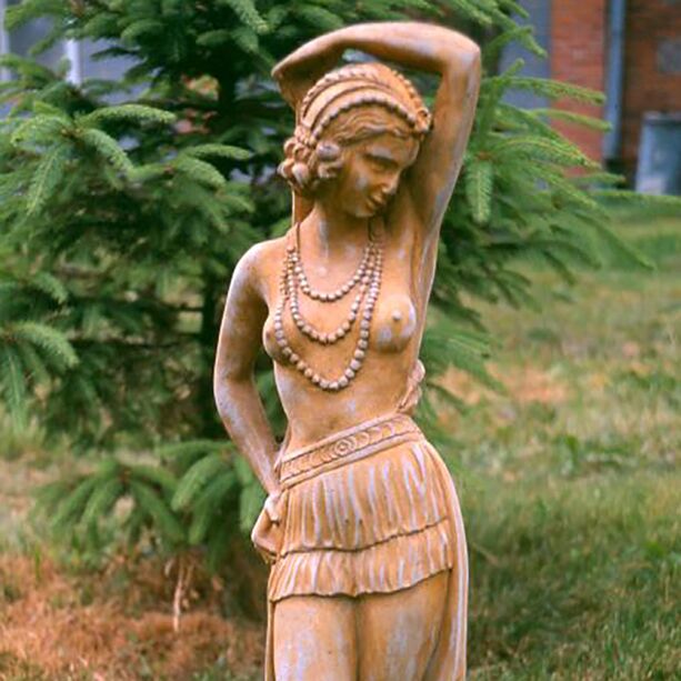 Elegante Frauen Skulptur fr den Garten - Tnzerin aus Steinguss - Ginevra