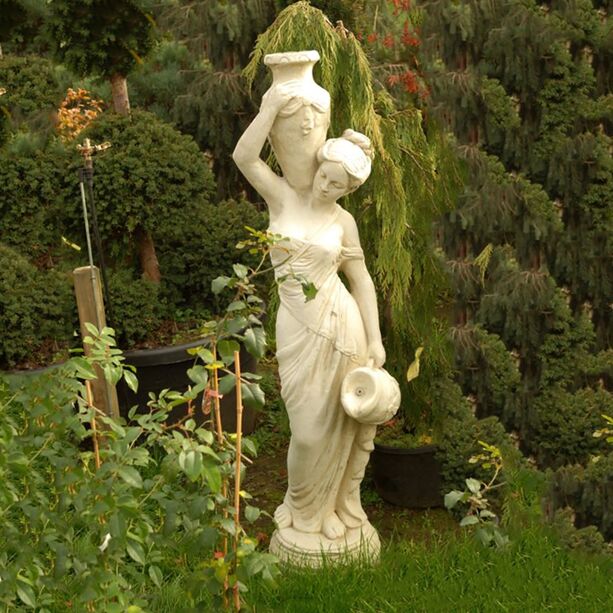 Detailreiche Steinguss Frauenstatue mit Krgen fr die Gartengestaltung - Viola
