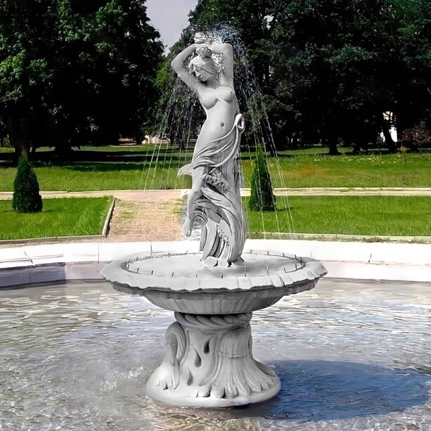 Steinguss Garten Fontne mit einzigartiger Frauen Springbrunnen Skulptur - Franca