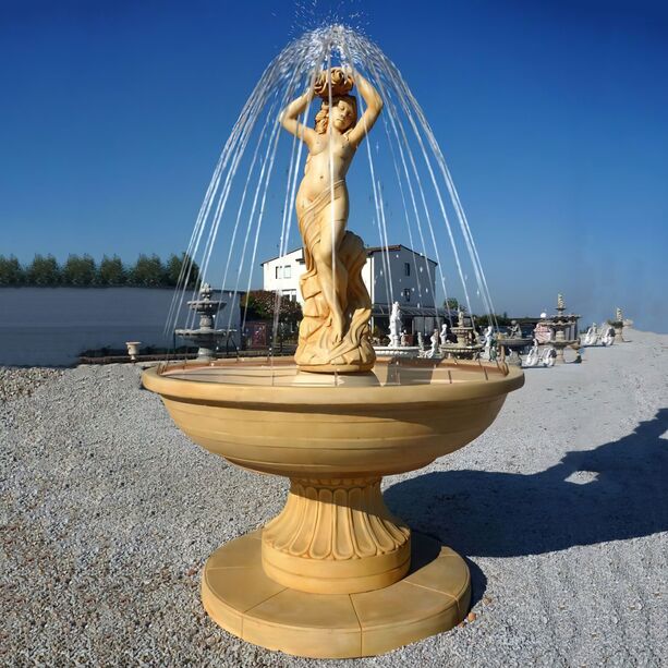 Steinguss Fontne fr den Garten mit Fauenakt Sprinbrunnen Skulptur - Patrizia