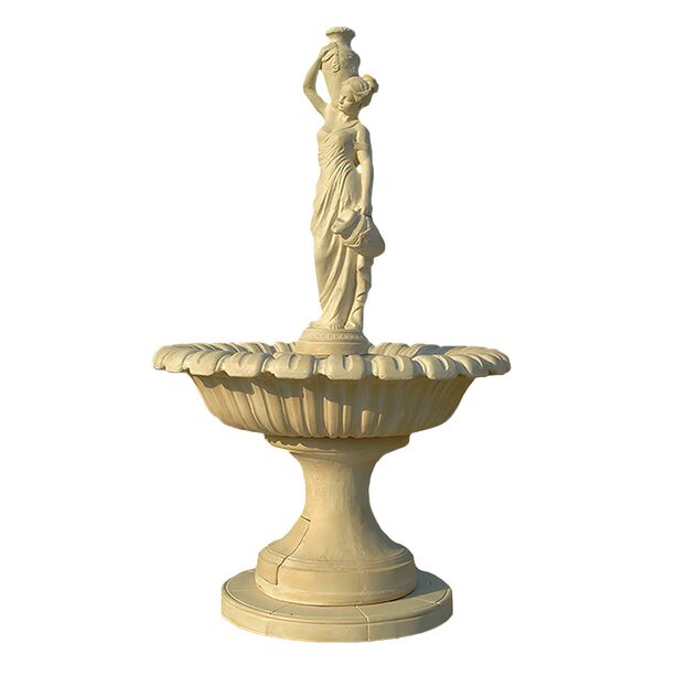 Stilvolle Gartenfontne fr Springbrunnen inklusive Pumpe - Frau mit Krgen - Rebecca